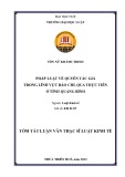 Tóm tắt Luận văn Thạc sĩ Luật kinh tế: Pháp luật về Quyền tác giả trong lĩnh vực báo chí, qua thực tiễn ở tỉnh Quảng Bình