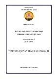 Tóm tắt Luận văn Thạc sĩ Luật kinh tế: Huỷ bỏ hợp đồng thương mại theo pháp luật Việt Nam