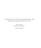 Ebook An introduction to formal language theory that integrates experimentation and proof