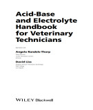 Ebook Acid-base and electrolyte handbook for veterinary technicians: Part 1