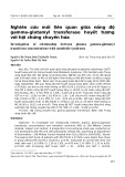 Nghiên cứu mối liên quan giữa nồng độ gamma-glutamyl transferase huyết tương với hội chứng chuyển hóa