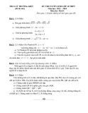 Đề thi thử vào lớp 10 môn Toán năm 2023-2024 có đáp án - Trường THCS Lý Thường Kiệt