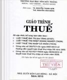 Giáo trình Thuế: Phần 2 - TS. Nguyễn Thanh Sơn, ThS. Nguyễn Văn Nông