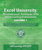 Ebook Excel university: Microsoft Excel training for CPAs and accounting professionals (Volume 1)