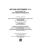 Ebook Beyond September 11th: An account of post-disaster research - Part 1