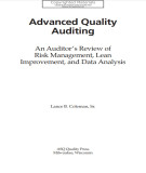 Ebook Advanced quality auditing: An auditor’s review of risk management, lean improvement, and data analysis - Lance B. Coleman