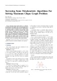 Surveying some metaheuristic algorithms for solving maximum clique graph problem