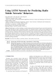 Using LSTM network for predicting radio mobile networks’ behaviors