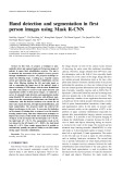 Hand detection and segmentation in first person images using Mask R-CNN