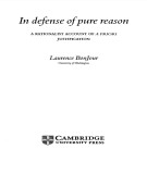 Ebook In defense of pure reason: A rationalist account of a priori justification