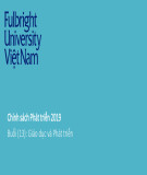 Bài giảng Chính sách phát triển: Buổi 13 - Giáo dục và phát triển (2019)