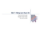 Bài giảng Thực thi chính sách: Bài 7 - Nguyễn Xuân Thành (Năm 2023)