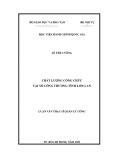 Luận văn Thạc sĩ Quản lý công: Chất lượng công chức tại Sở Công Thương tỉnh Long An