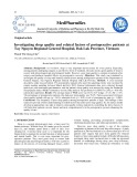 Investigating sleep quality and related factors of postoperative patients at Tay Nguyen Regional General Hospital, Dak Lak Province, Vietnam