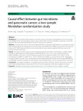 Causal effect between gut microbiota and pancreatic cancer: A two-sample Mendelian randomization study