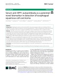 Serum anti-SPP1 autoantibody as a potential novel biomarker in detection of esophageal squamous cell carcinoma