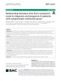 Relationship between time from symptom’s onset to diagnosis and prognosis in patients with symptomatic colorectal cancer