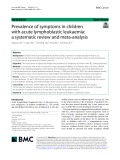 Prevalence of symptoms in children with acute lymphoblastic leukaemia: A systematic review and meta-analysis
