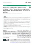 Antitumor activity of the protein kinase inhibitor 1-(β-D-2′-deoxyribofuranosyl)-4,5,6,7- tetrabromo-1H‑benzimidazole in breast cancer cell lines