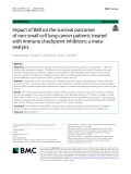Impact of BMI on the survival outcomes of non-small cell lung cancer patients treated with immune checkpoint inhibitors: A meta-analysis