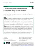 A differential diagnosis between uterine leiomyoma and leiomyosarcoma using transcriptome analysis