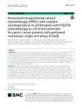 Pressurized intraperitoneal aerosol chemotherapy (PIPAC) with cisplatin and doxorubicin in combination with FOLFOX chemotherapy as a first-line treatment for gastric cancer patients with peritoneal metastases: Single-arm phase II study