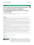 Dutch, UK and US professionals’ perceptions of screening for Barrett’s esophagus and esophageal adenocarcinoma: A concept mapping study