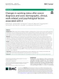 Changes in working status after cancer diagnosis and socio-demographic, clinical, work-related, and psychological factors associated with it