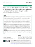 Long-term treatment patterns and survival in metastatic breast cancer by intrinsic subtypes – an observational cohort study in Sweden