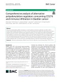 Comprehensive analysis of alternative polyadenylation regulators concerning CD276 and immune infiltration in bladder cancer