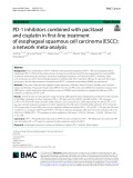 PD-1 inhibitors combined with paclitaxel and cisplatin in first-line treatment of esophageal squamous cell carcinoma (ESCC): A network meta-analysis