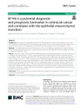 B7-H4 is a potential diagnostic and prognostic biomarker in colorectal cancer and correlates with the epithelial-mesenchymal transition