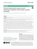 Clinical characteristics and survival outcomes in patients with ovarian strumal carcinoid
