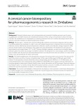 A cervical cancer biorepository for pharmacogenomics research in Zimbabwe