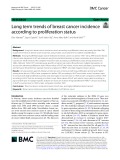 Long term trends of breast cancer incidence according to proliferation status
