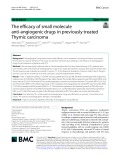 The efficacy of small molecule anti-angiogenic drugs in previously treated Thymic carcinoma