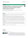 Oxidative balance score and risk of cancer: A systematic review and meta-analysis of observational studies