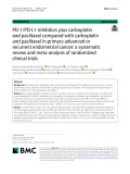 PD-1/PD-L1 inhibitors plus carboplatin and paclitaxel compared with carboplatin and paclitaxel in primary advanced or recurrent endometrial cancer: A systematic review and meta-analysis of randomized clinical trials