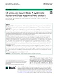 CT Scans and Cancer Risks: A Systematic Review and Dose-response Meta-analysis