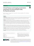 Clinical features and imaging examination assessment of cervical lymph nodes for thyroid carcinoma