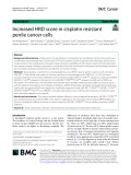Increased HRD score in cisplatin resistant penile cancer cells