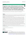Prognostic value of Hematoxylin and eosin staining tumor-infiltrating lymphocytes (H&ETILs) in patients with esophageal squamous cell carcinoma treated with chemoradiotherapy