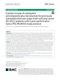 A phase II study of carboplatin and etoposide plus durvalumab for previously untreated extensive-stage small-cell lung cancer (ES-SCLC) patients with a poor performance status (PS): NEJ045A study protocol
