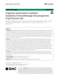 Cognitive assessment in patients treated by immunotherapy: The prospective Cog-Immuno trial