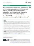 Protocol for the postoperative radiotherapy in N1 breast cancer patients (PORT-N1) trial, a prospective multicenter, randomized, controlled, non-inferiority trial of patients receiving breast-conserving surgery or mastectomy