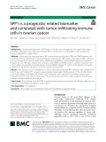 SPP1 is a prognostic related biomarker and correlated with tumor-infiltrating immune cells in ovarian cancer