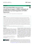 Self-assembled DNA nanostructure containing oncogenic miRNA-mediated cell proliferation by downregulation of FOXO1 expression