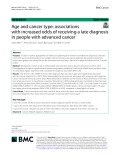 Age and cancer type: Associations with increased odds of receiving a late diagnosis in people with advanced cancer