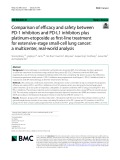 Comparison of efficacy and safety between PD-1 inhibitors and PD-L1 inhibitors plus platinum-etoposide as first-line treatment for extensive-stage small-cell lung cancer: A multicenter, real-world analysis