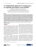 A computational approach to transparency in corporate governance across borders